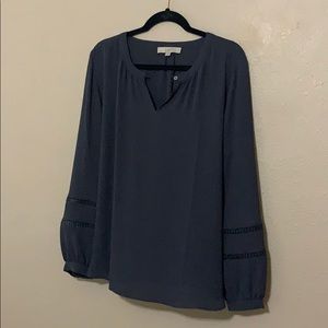 Balloon Sleeve Blouse w. Crochet Detail